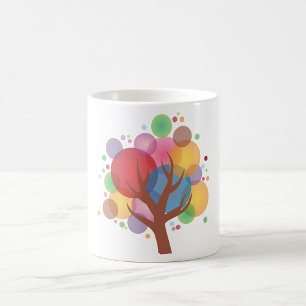 Colourful Bubble Tree Coffee Mug