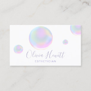 colourful bubbles aesthetician business card