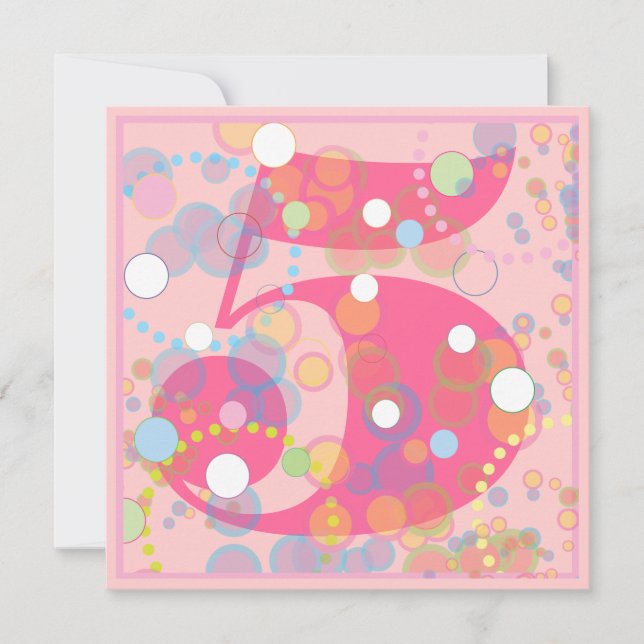 Colourful Bubbles Any Age Birthday Party Invitatio Invitation (Front)