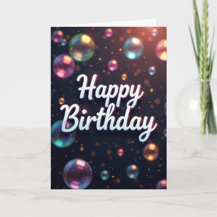 Colourful Bubbles Birthday Card