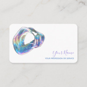 Colourful bubbles birthday planner and party business card