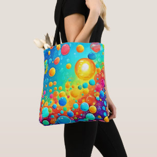 Colourful Bubbles Floating Art Tote Bag