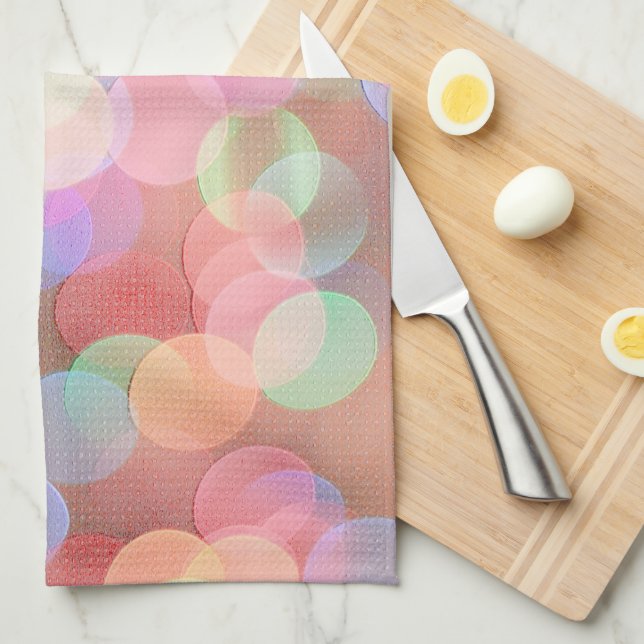 Colourful Bubbles Kitchen Towel (Quarter Fold)