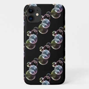 colourful bubbles on black iPhone 11 case