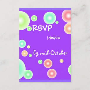 Colourful Bubbles RSVP Card