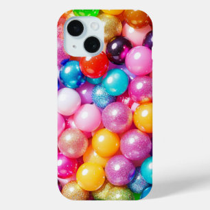 Colourful Bubbles Sparkling Pop Bead iPhone 15 Case