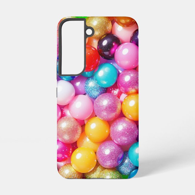 Colourful Bubbles Sparkling Pop Bead Samsung Galaxy S22 Case (Back)
