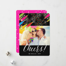 Colourful Bubbly Bottles Cheers Fun New Year Photo