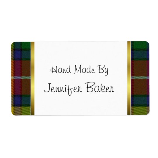 Colourful Buchanan Plaid Package Labels