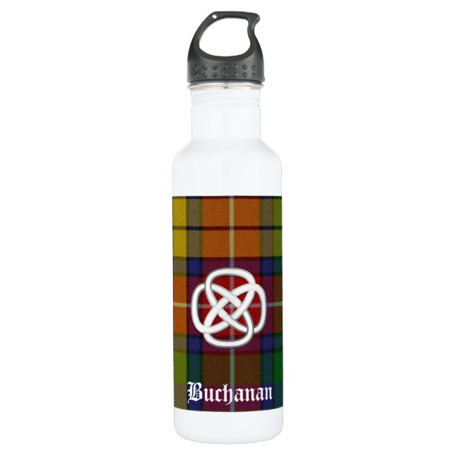 Colourful Buchanan Tartan Plaid 710 Ml Water Bottle (Front)