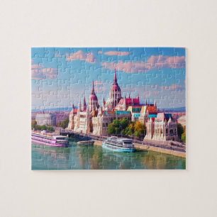 Colourful Budapest Skyline Jigsaw Puzzle