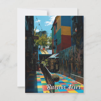 Colourful Buenos Aires Argentina Travel Photograph Postcard