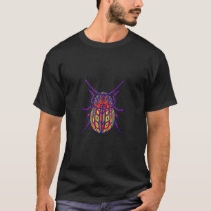 Colourful Bug Beetle Abstract Insect Entomology En T-Shirt