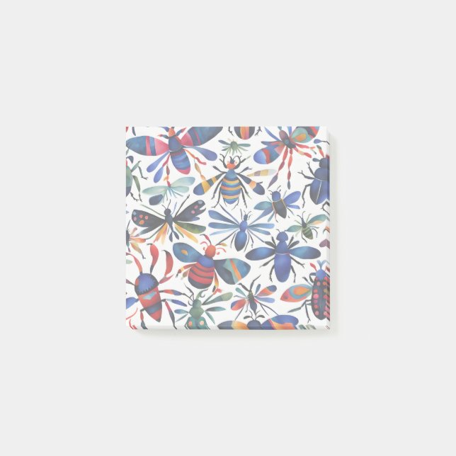 Colourful Bugs Whimsical Insects Art  Post-it Notes (Front)