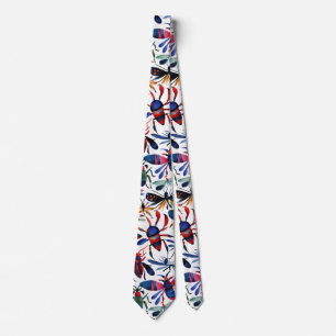 Colourful Bugs Whimsical Insects Art  Tie