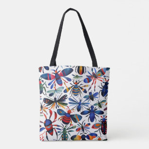 Colourful Bugs Whimsical Insects Art  Tote Bag