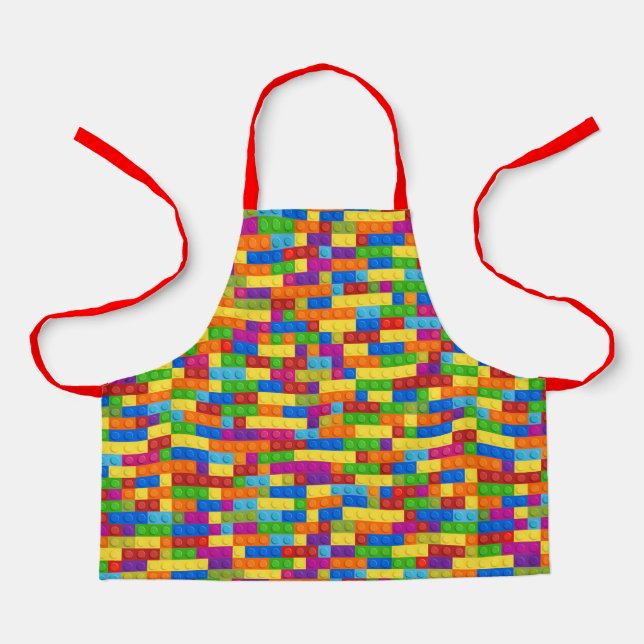 Colourful Building Block Pattern Apron (Front)