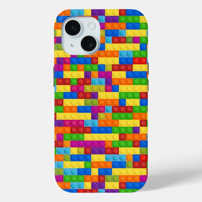 Colourful Building Block Pattern Case-Mate iPhone Case (Back)