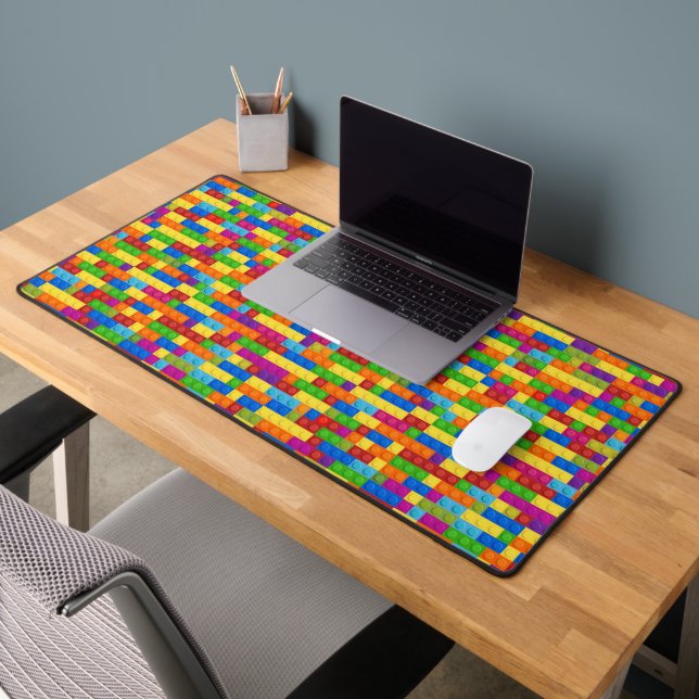 Colourful Building Block Pattern Desk Mat (Office 2)