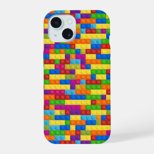 Colourful Building Block Pattern iPhone 15 Case