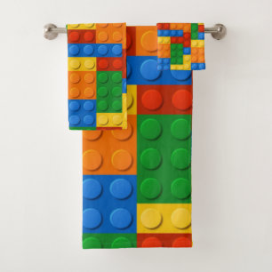 Colourful Building Blocks Bath Towel Set