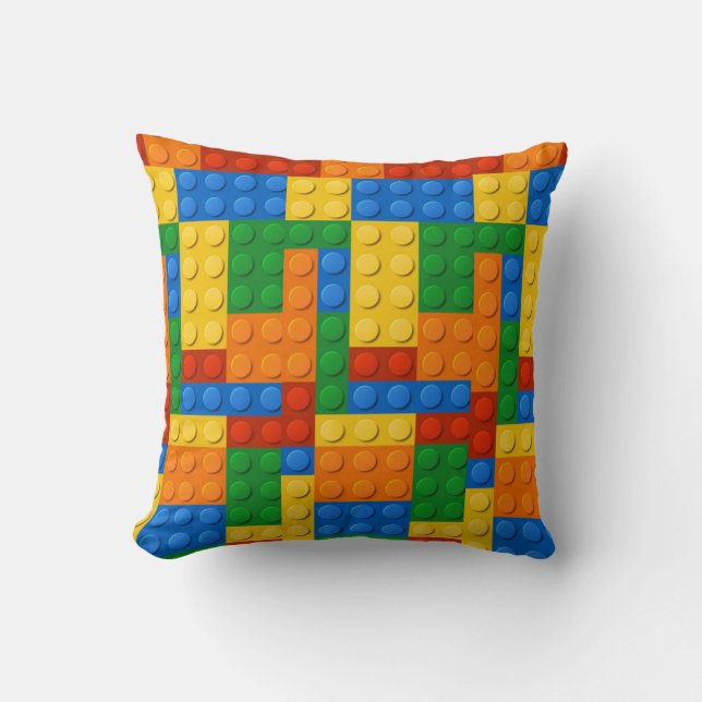 Colourful Building Blocks Cushion (Front)