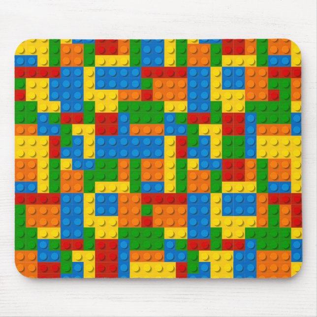 Colourful Building Blocks Pattern Mouse Pad (Front)