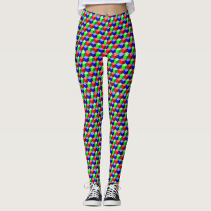 Colourful Building Blocks Thunder_Cove 3-D Leggings