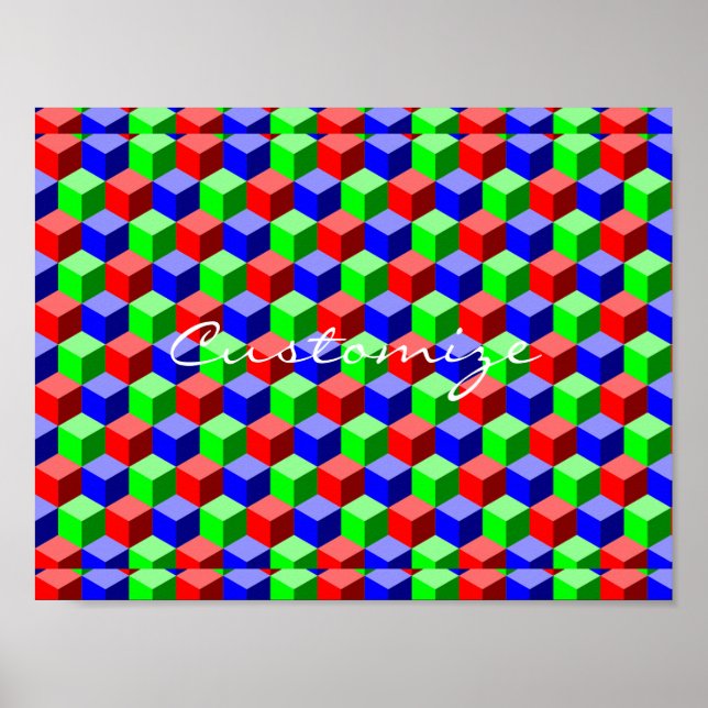 Colourful Building Blocks Thunder_Cove 3-D Poster (Front)
