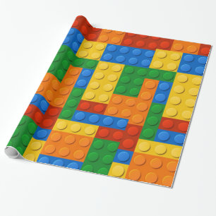 Colourful building blocks wrapping paper