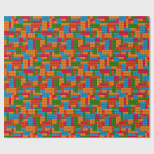 Colourful Building Brick Wrapping Paper