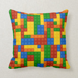 Colourful Building Bricks Kids Cushion