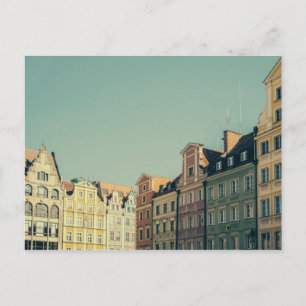Colourful Buildings in Wroclaw, Poland Postcard