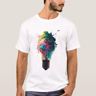 Colourful-Bulb-Design T-Shirt