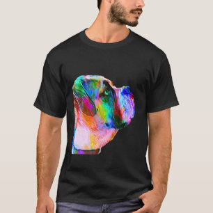 Colourful Bulldog Art Cool English Bulldog Dog Lov T-Shirt