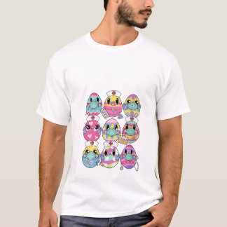 Colourful Bunny Eggs Easter T-Shirt