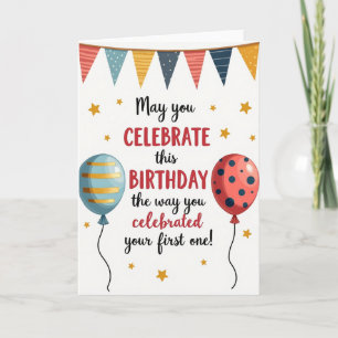 Colourful Bunting Birthday Card