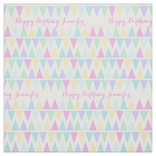 Colourful bunting custom message pattern fabric