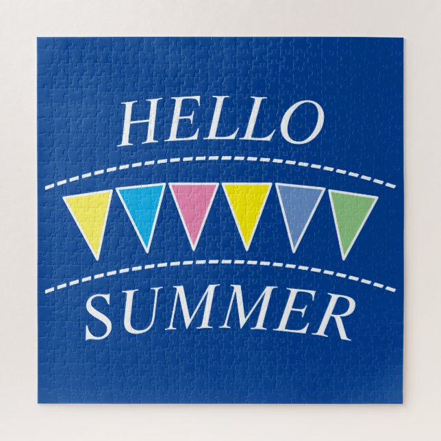 Colourful Bunting Hello Sumer Jigsaw Puzzle (Vertical)