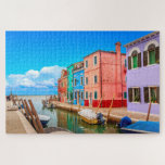 Colourful Burano Houses With Boats Venice Italy Jigsaw Puzzle<br><div class="desc">This stunning jigsaw puzzle features traditional colourful fisherman's houses on the island of Burano in Venice,  Italy #burano #venice #italy #island #adventure #europe #european #mediterranean #travel #landscape #scenic #vacation #outdoors #jigsaw #puzzle #jigsawpuzzle #gifts #fun #stockingstuffers #games</div>