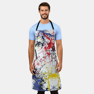 Colourful Burst: A Play of Random Splashes Apron