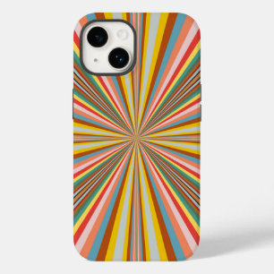 Colourful Burst Of Retro Stripes  Case-Mate iPhone 14 Case