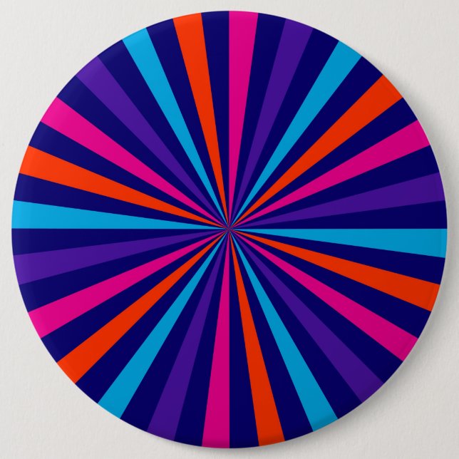 Colourful Burst Spinning Wheel Design 6 Cm Round Badge (Front)