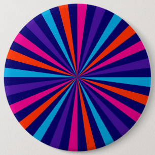 Colourful Burst Spinning Wheel Design 6 Cm Round Badge