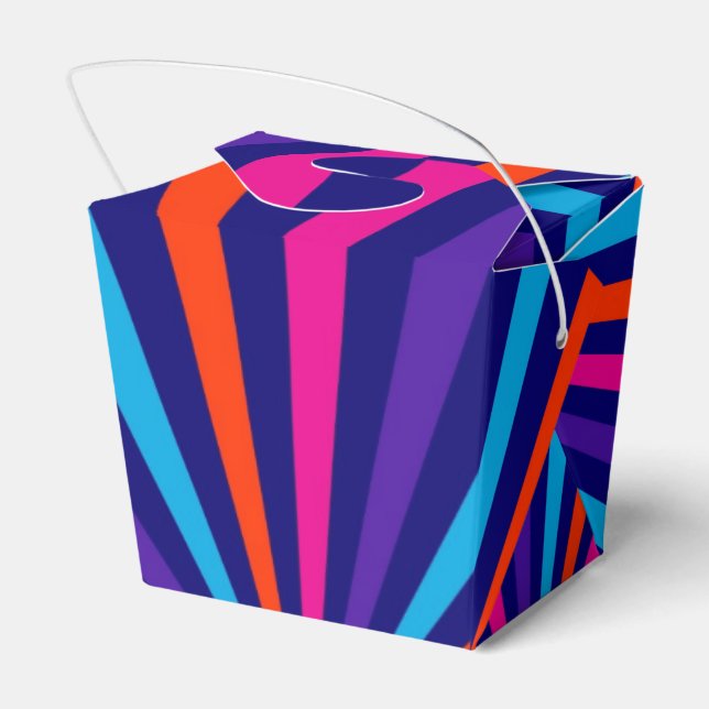 Colourful Burst Spinning Wheel Design Favour Box (Back Side)
