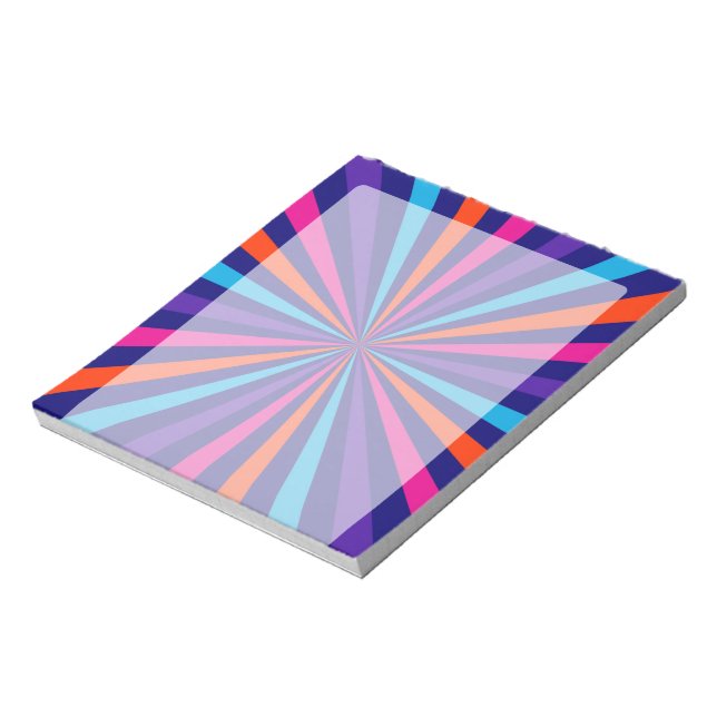 Colourful Burst Spinning Wheel Design Notepad (Rotated)