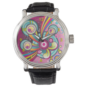 Colourful Bursting Rainbow, Bubbles and Stars Watch