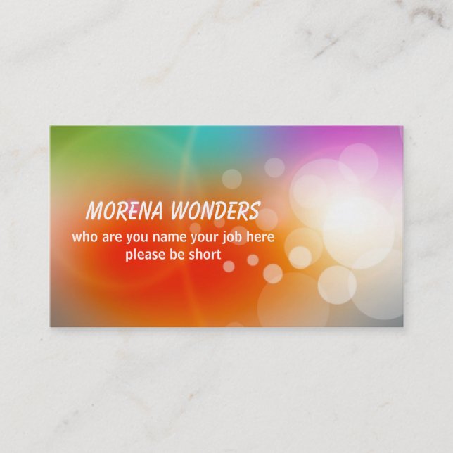 colourful business card (Front)