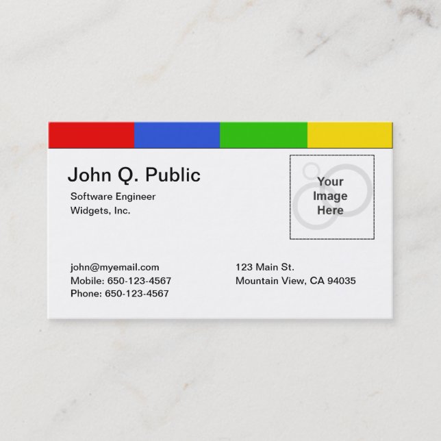 Colourful Business Card (Front)