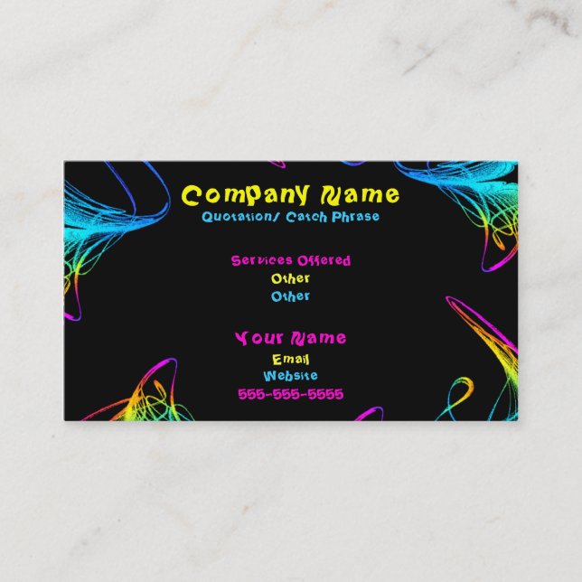 Colourful Business Cards (Front)